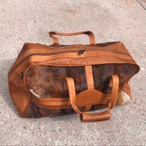 Vintage 100% Leather Duffle Bag